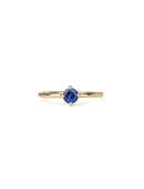 Blue Sapphire Round Solo Engagement Ring - 0.43ct