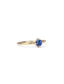 Blue Sapphire Round Solo Engagement Ring - 0.43ct