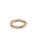 Five Strand Rope Ring - Multi Gold - Heavy