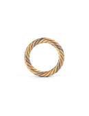 Five Strand Rope Ring - Multi Gold - Heavy