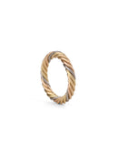 Five Strand Rope Ring - Multi Gold - Heavy