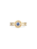 Medium Blue Sapphire Small Nova Ring