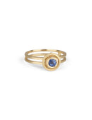 Medium Blue Sapphire Small Nova Ring