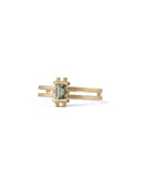 Green Sapphire Mini Parallel Prism Ring