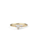 Natural Diamond Round Duo Engagement Ring - Medium