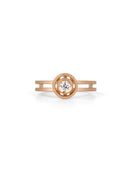 Natural Diamond Mini Rose Gold Nova Ring - 0.16ct