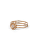 Natural Diamond Mini Rose Gold Nova Ring - 0.16ct