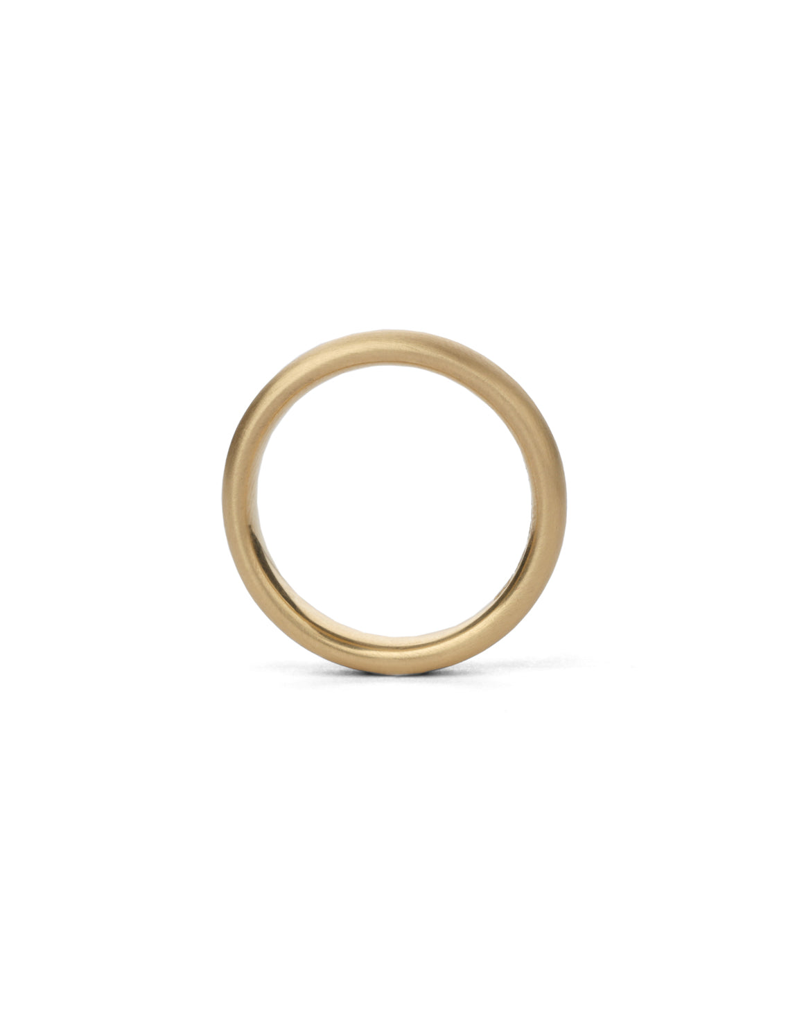 Oval Satin Wedding Band - 4.5mm