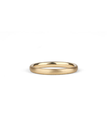 Oval Satin Wedding Band - 2mm