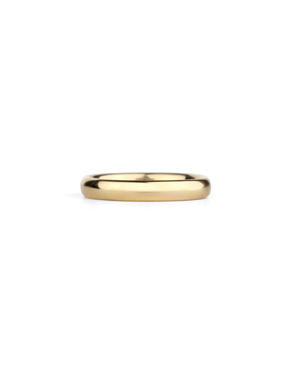 Oval Polished Wedding Band - 3mm