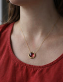 Pink Tourmaline Round Densissima Necklace