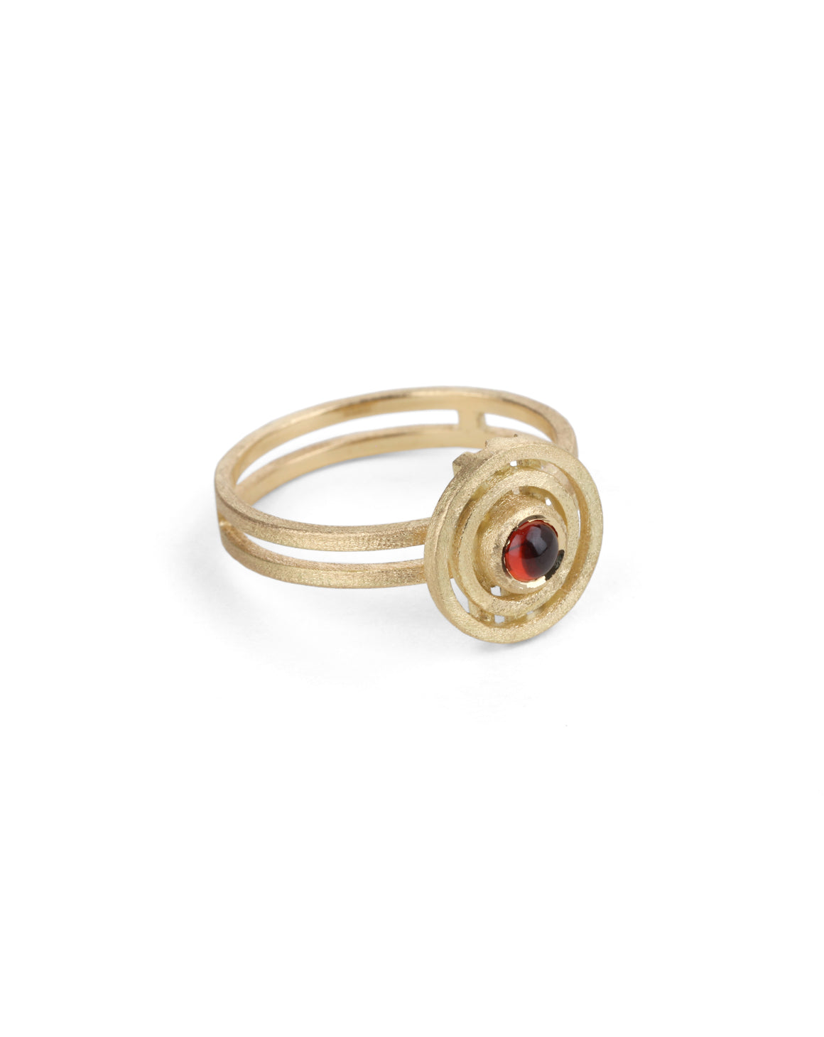 Red Garnet Mini Double Nova Ring