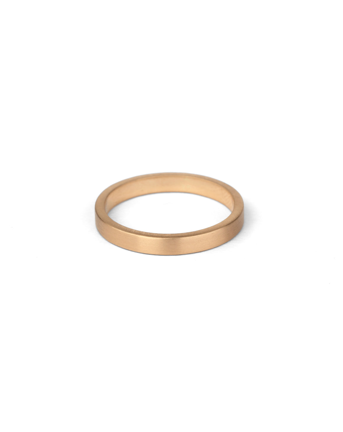 Rectangle Satin Wedding Band - 2.5mm