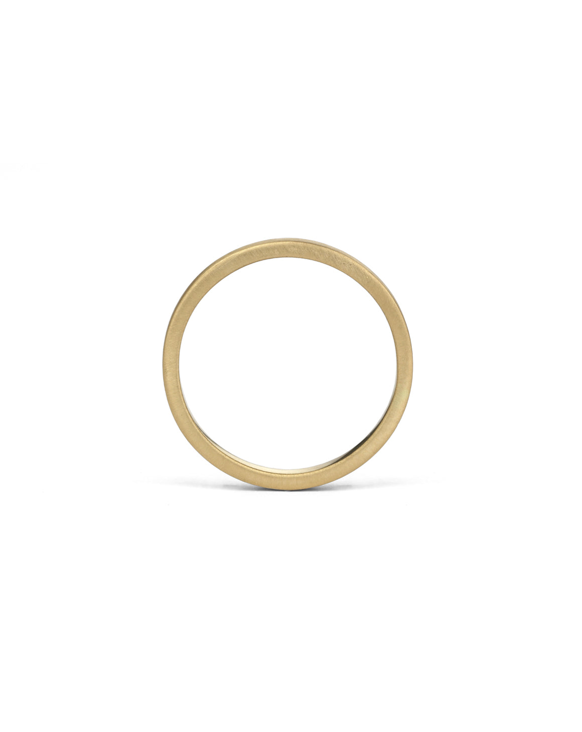 Rectangle Satin Wedding Band - 2.5mm