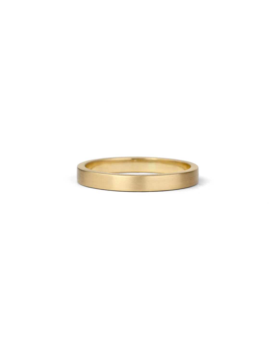 Rectangle Satin Wedding Band - 2.5mm