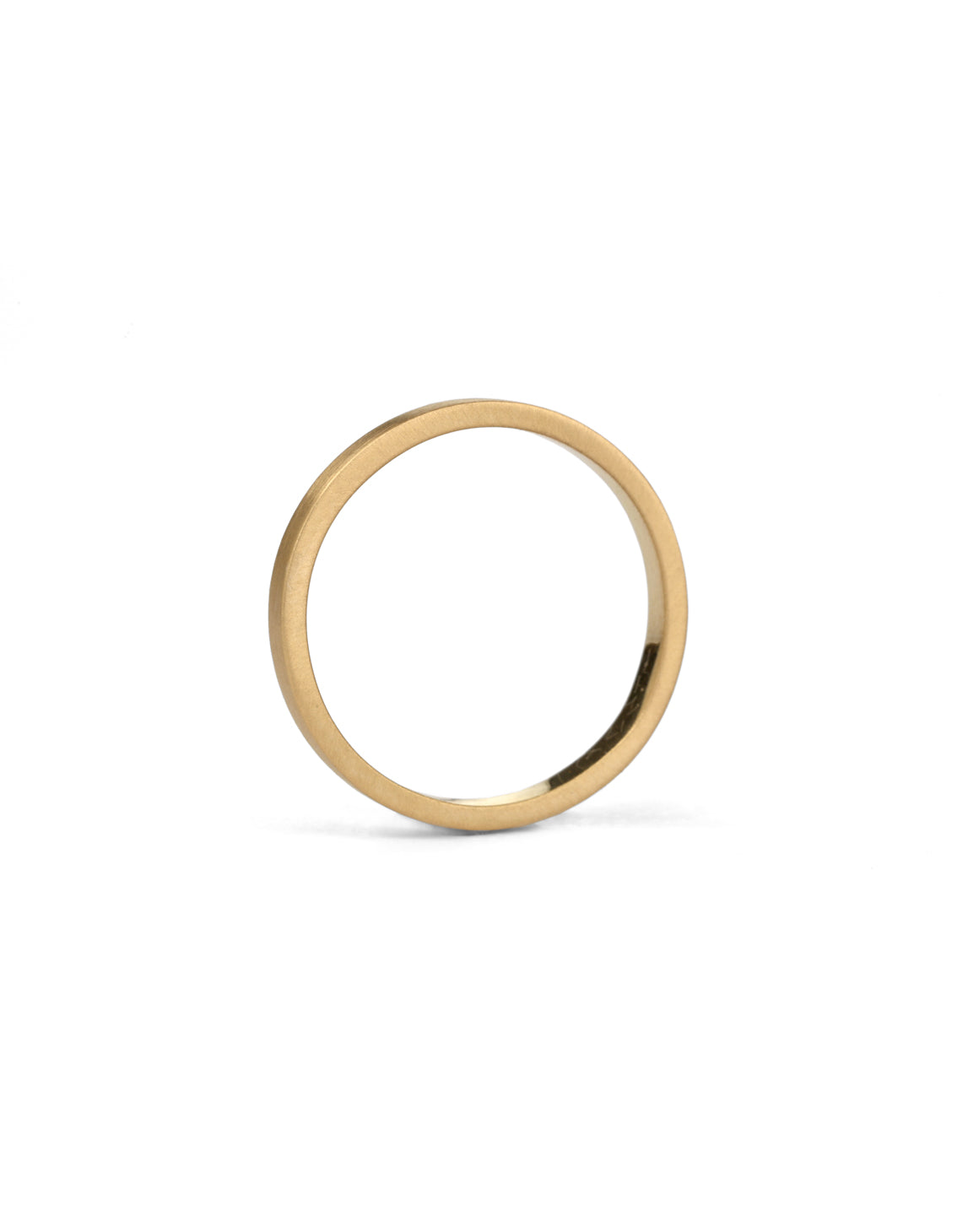 Rectangle Satin Wedding Band - 2mm