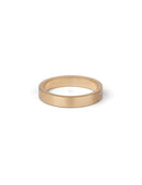 Flat wedding band. 18ct rose gold, satin finish.