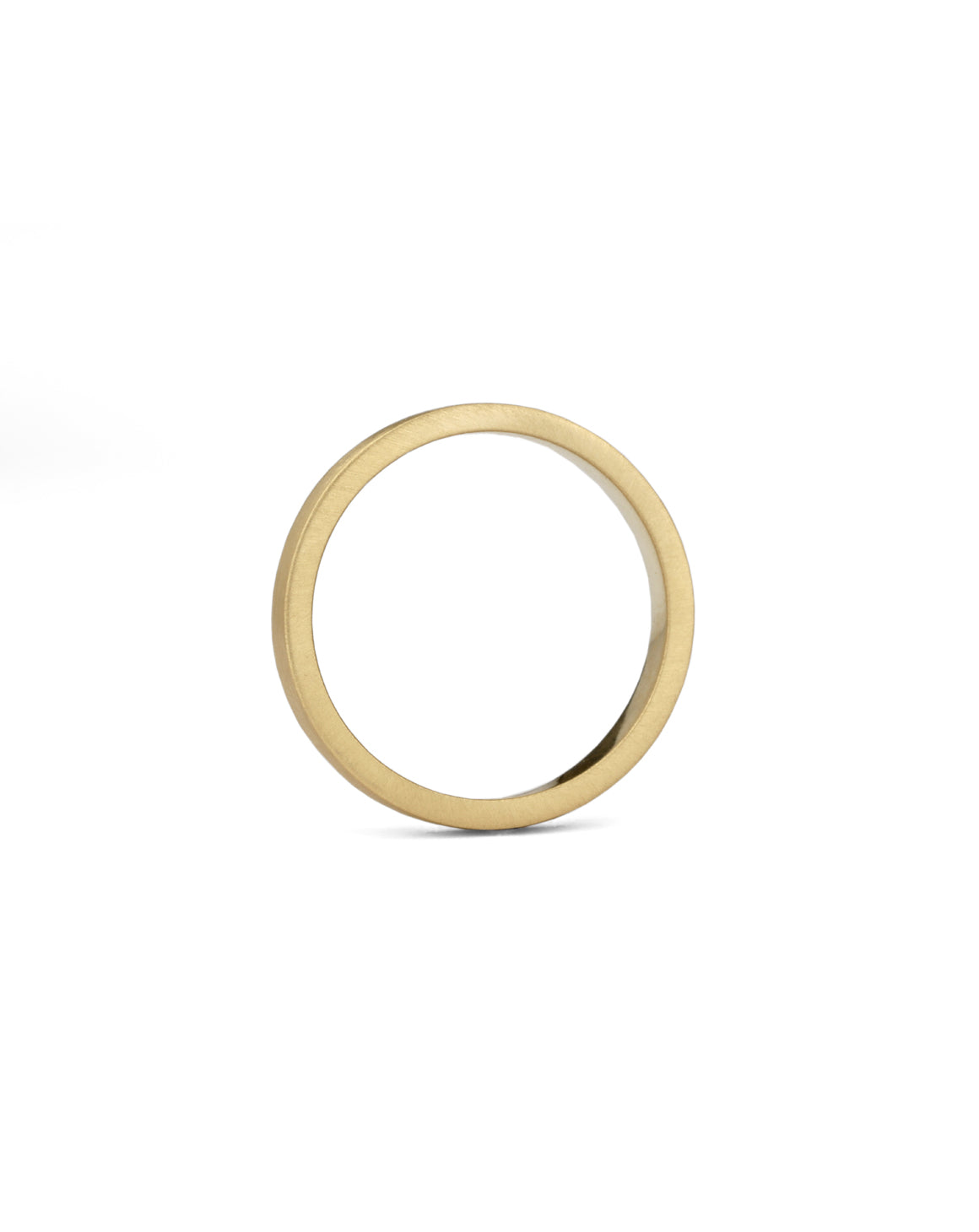 Rectangle Satin Wedding Band - 3mm