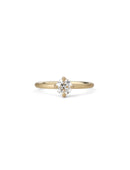 Natural Diamond Round Solo Textured Engagement Ring - 0.50ct