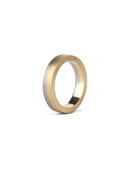 Multi gold wedding flat band. 18ct yellow and white gold.