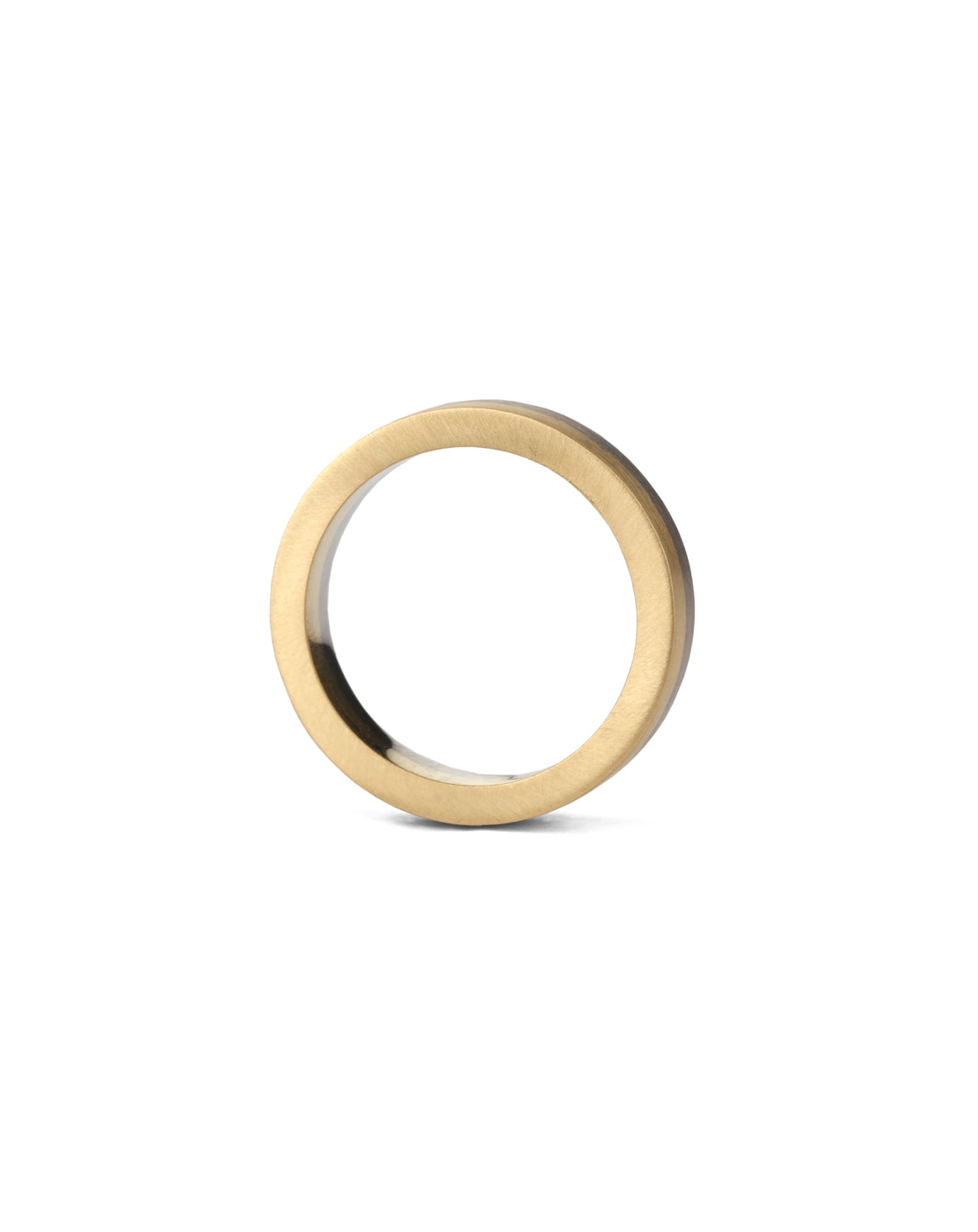 Multi gold wedding flat band. 18ct yellow and white gold.