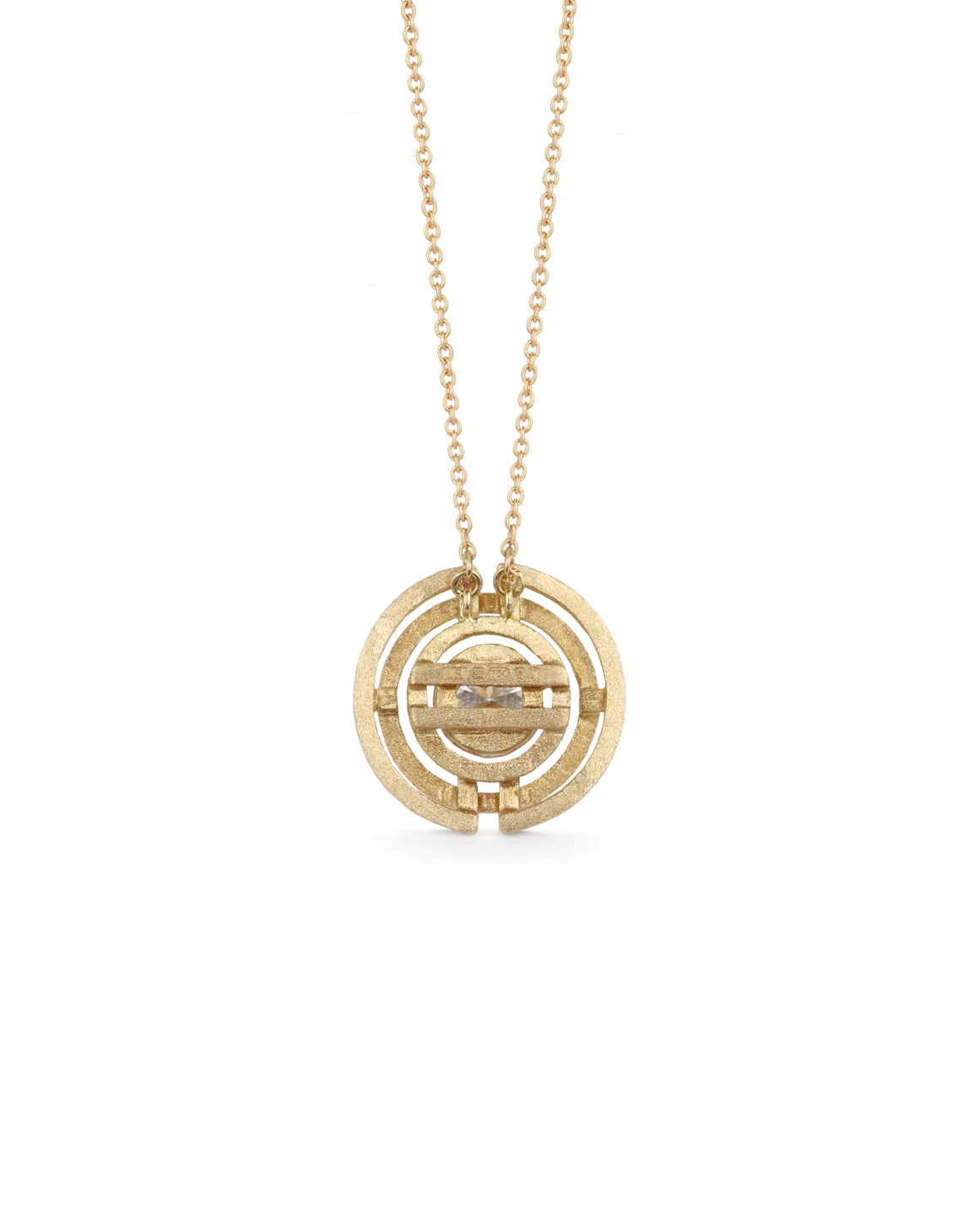 Yellow Sapphire Four Circle Necklace