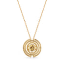 Yellow Sapphire Four Circle Necklace