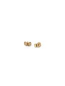 18ct yellow gold ear scrolls. Earring fasteners.