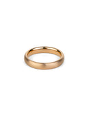 Curved ring band. 18ct rose gold, satin finish.