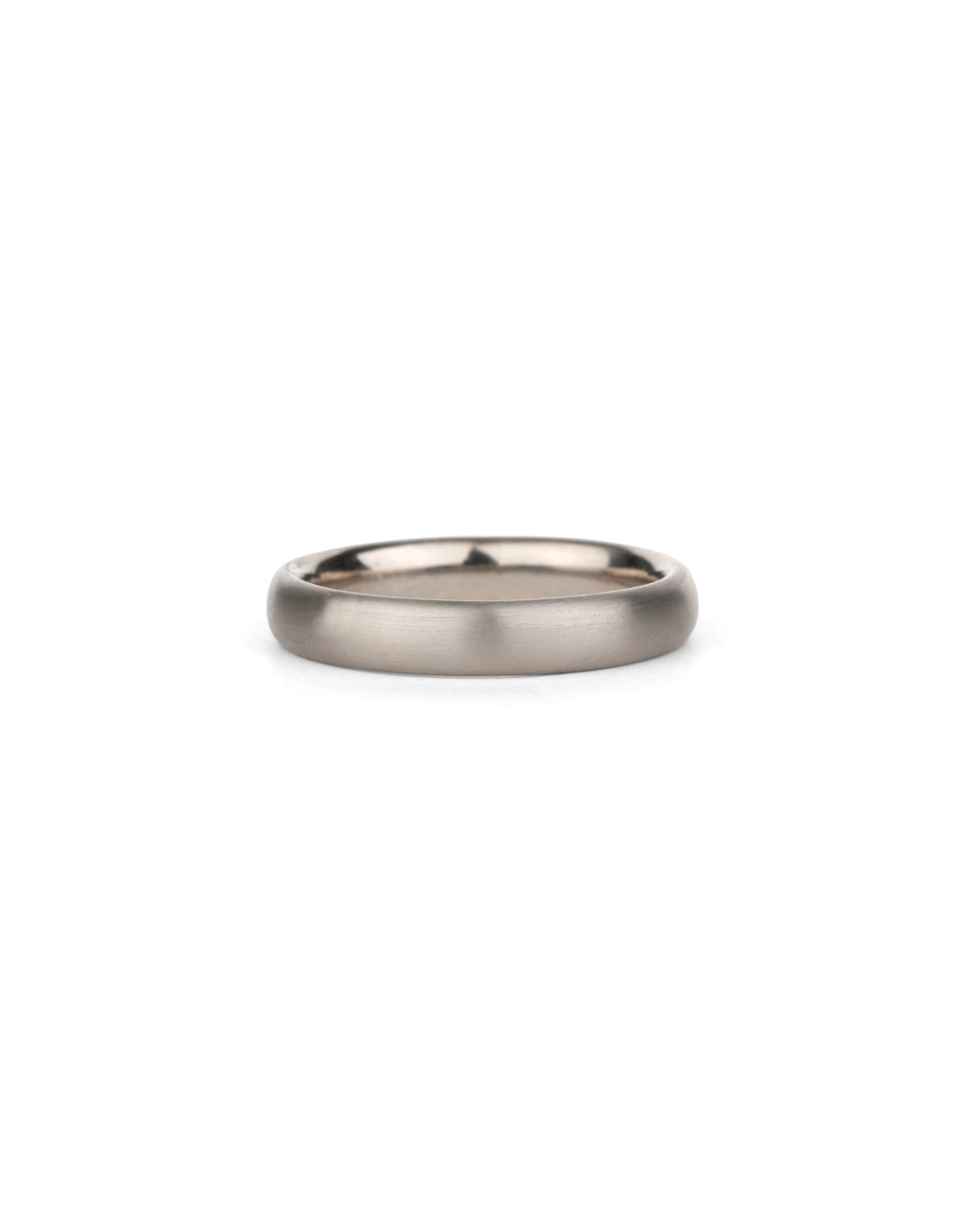 Oval Satin Wedding Band - 4mm