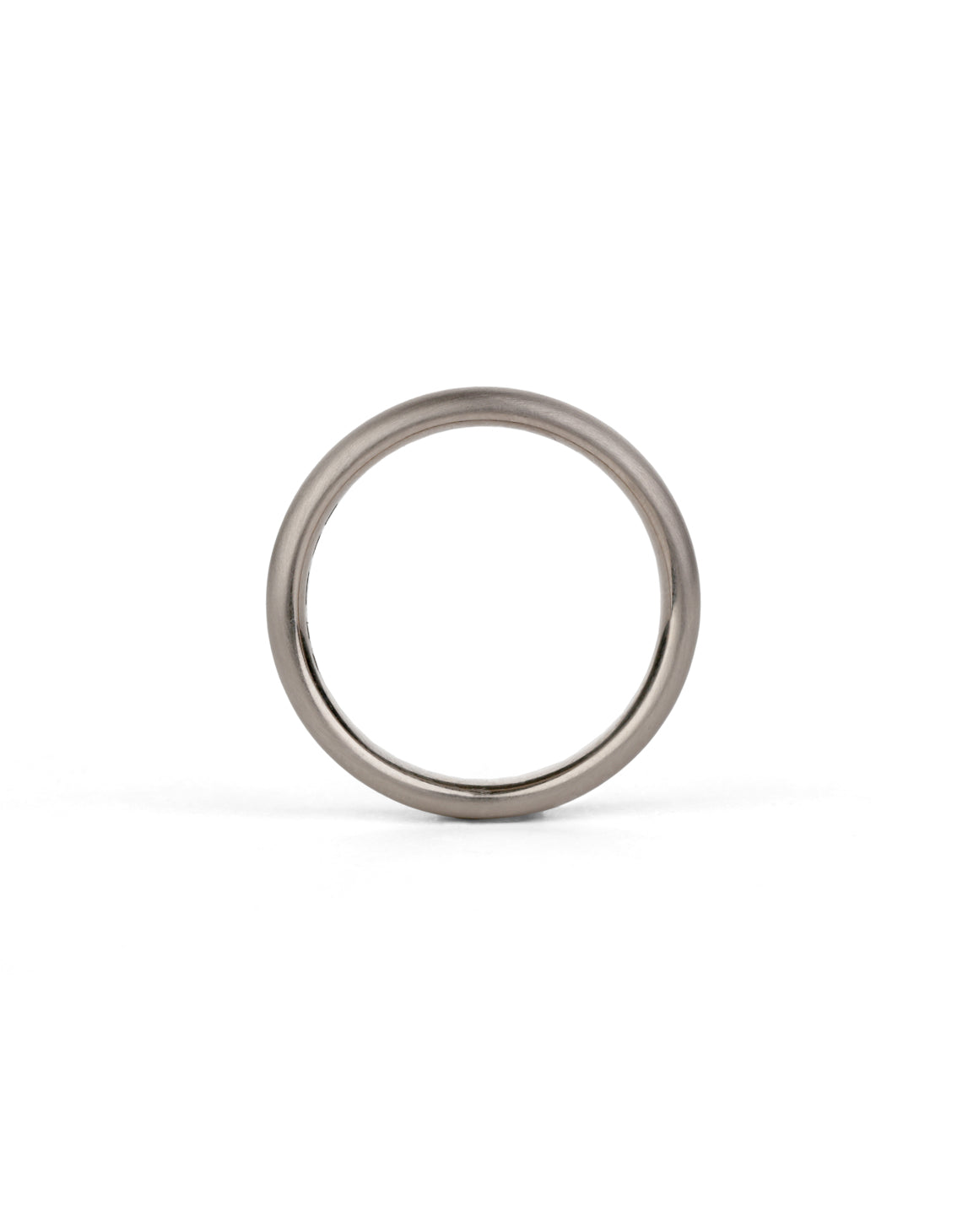 Oval Satin Wedding Band - 4mm