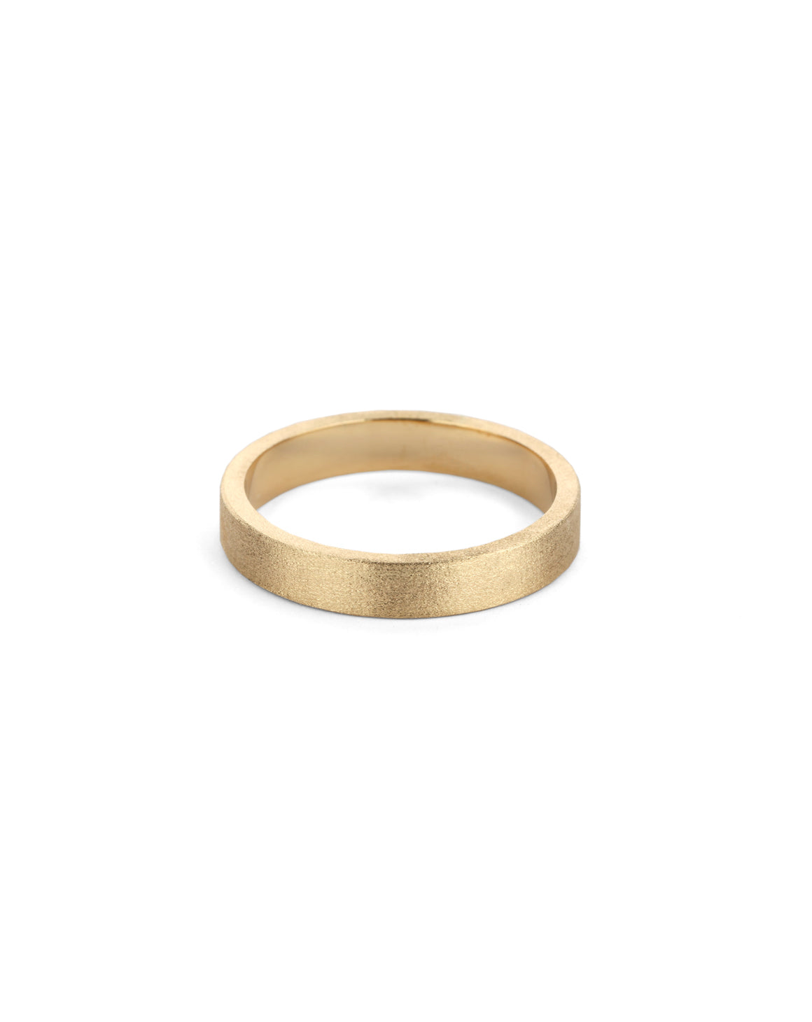 Rectangle Textured Wedding Band - 4mm